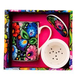 Tisanière noire avec infuseur 280 ml polonaise 