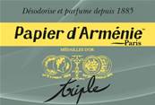 Carnet de 12 feuilles de PAPIER d'ARMENIE vert