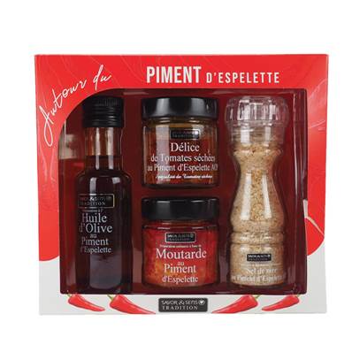 Coffret saveurs autour du piment d'espelette 20cl