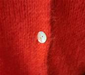 Gilet col V boutonné rouge - taille unique