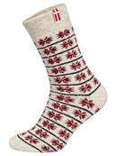 Chaussettes 80% laine flag danemark rouge 35-38