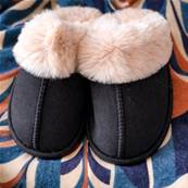 Chaussons hiver fourrés noir du 40 au 44