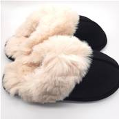 Chaussons hiver fourrés noir du 40 au 44