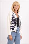 Gilet blanc motifs ethniques
