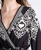 Robe noire imprimé kilim - Élégance ethnique