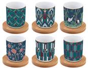 Coffret 6 tasses 11cl Mandalay