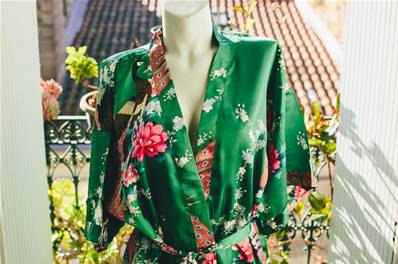 Kimono chinois pour femme satiné Taille unique