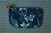 Trousse indigo motif Carpes koi