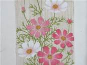 Tenture japonaise traditionnelle Fleurs de Cosmos 60cm