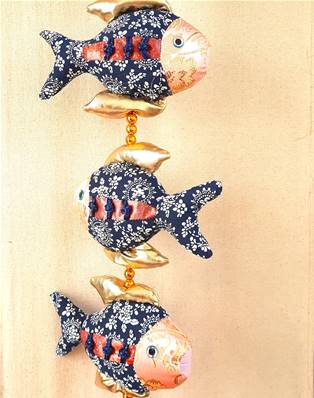Guirlande 3 Carpes bleues