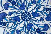 Dessous de plat Iznik fait à la main fleur 19,5cm