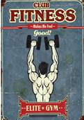 Plaque mtal 20x30 vintage Club fitness