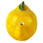 Théière citron en grès céramique avec couvercle