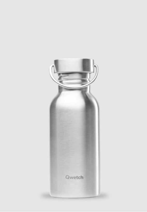 Gourde inox "metal" simple paroi 500 mL avec anse