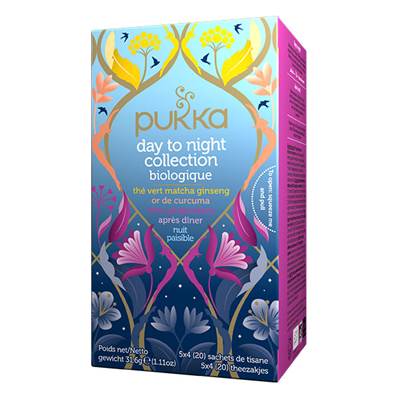 Assortiment 5 infusions et thés Day to night PUKKA 20 sachets