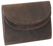 Porte-monnaie mini  double rabats en cuir 9x6,5x2 cm