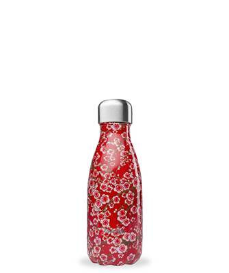 Bouteille isolante inox "fleurs de cerisier" rouge 260 ml