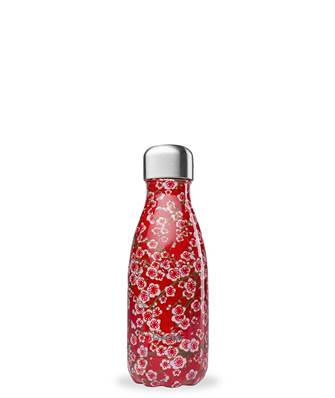 Bouteille isolante inox "fleurs de cerisier" rouge 260 ml