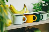 Tasse en émail vert foncé 0,25l