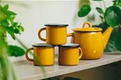 Tasse en émail jaune 0,25l