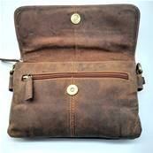 Sac à main en cuir de buffle artisanal 13X23X6 cm