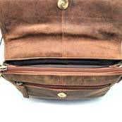 Sac à main en cuir de buffle artisanal 13X23X6 cm