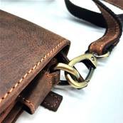 Sac à main en cuir de buffle artisanal 13X23X6 cm