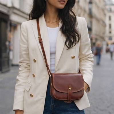 Sac cuir italien marron
