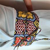 Ceinture obi wax jaune rouge bleu