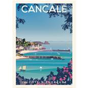 Affiche Cancale la cte meraude 50x70cm Fricker