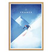 Affiche Ski France 30x40cm Henry Rivers