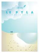 Affiche dune du Pyla corniche 50x70cm Plume27