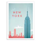 Affiche visit New York USA 50x70cm Henry Rivers
