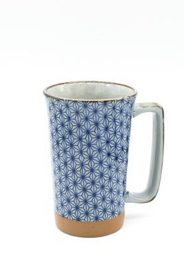 Mug japonais grand Asanoha bleu