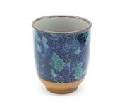 Tasse  th japonaise ventail bleu