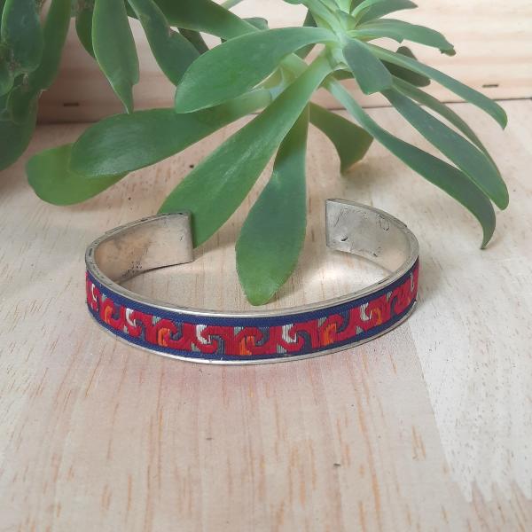 Bracelet ethnique Tibétain, tissus brodé Lha-mi