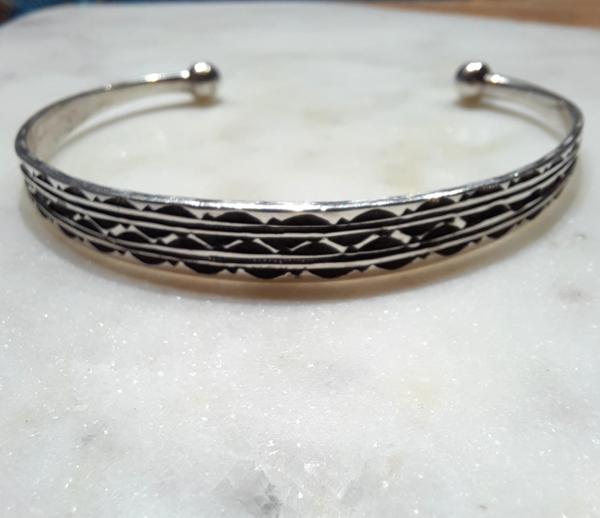 Bracelet touareg argent biseauté Homme/Femme Anzar