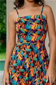Robe longue à bretelle fleurs tropicales SANGO