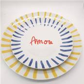 Set 4 assiettes "Amore" Dolce Vita 20cm