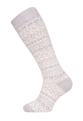 Chaussettes longues 70% laine gris clair 35-38