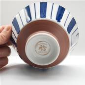 Bol japonais à rayures bleues Ø 13 cm