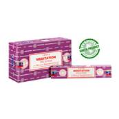 Boîte de 12 Encens indien Satya MEDITATION 180G 144 bâtons.