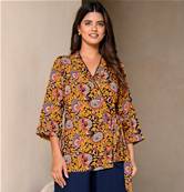 Cache-cœur imprimé floral indien artisanal