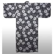 Yukata japonais traditionnel Chrysanthmes fond noir