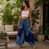 Sarouel mandala teintes de bleu