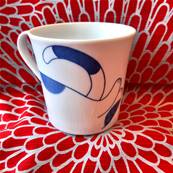 Tasse japoanise chat bleu