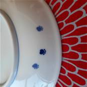 Assiette japonaise chat bleue 22X3,5cm