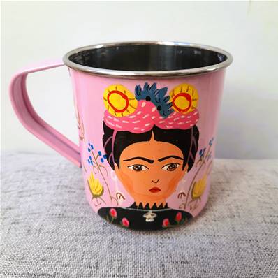 Mug inox rose Frida 9 cm