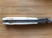 Couteau pliable acier en corne "Blanc" 19 cm