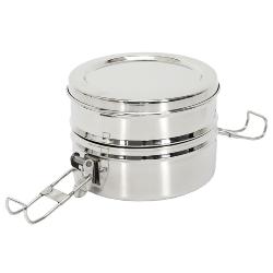 Lunchbox 2 compartiments inox 10cm